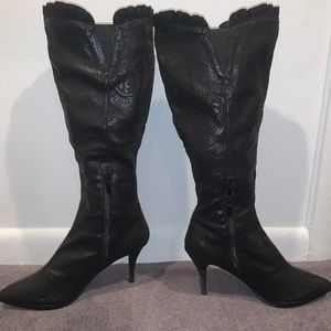 Impo Stretch Black 3.5” Heeled Dress Boots